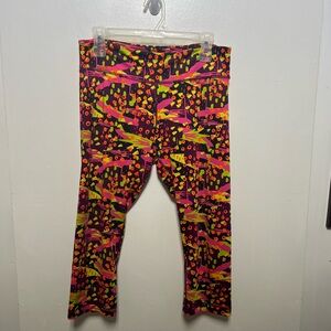 “Zumba Wear” “Lovely” Colorful Tights, SZ: (L), pocket (1) Inside